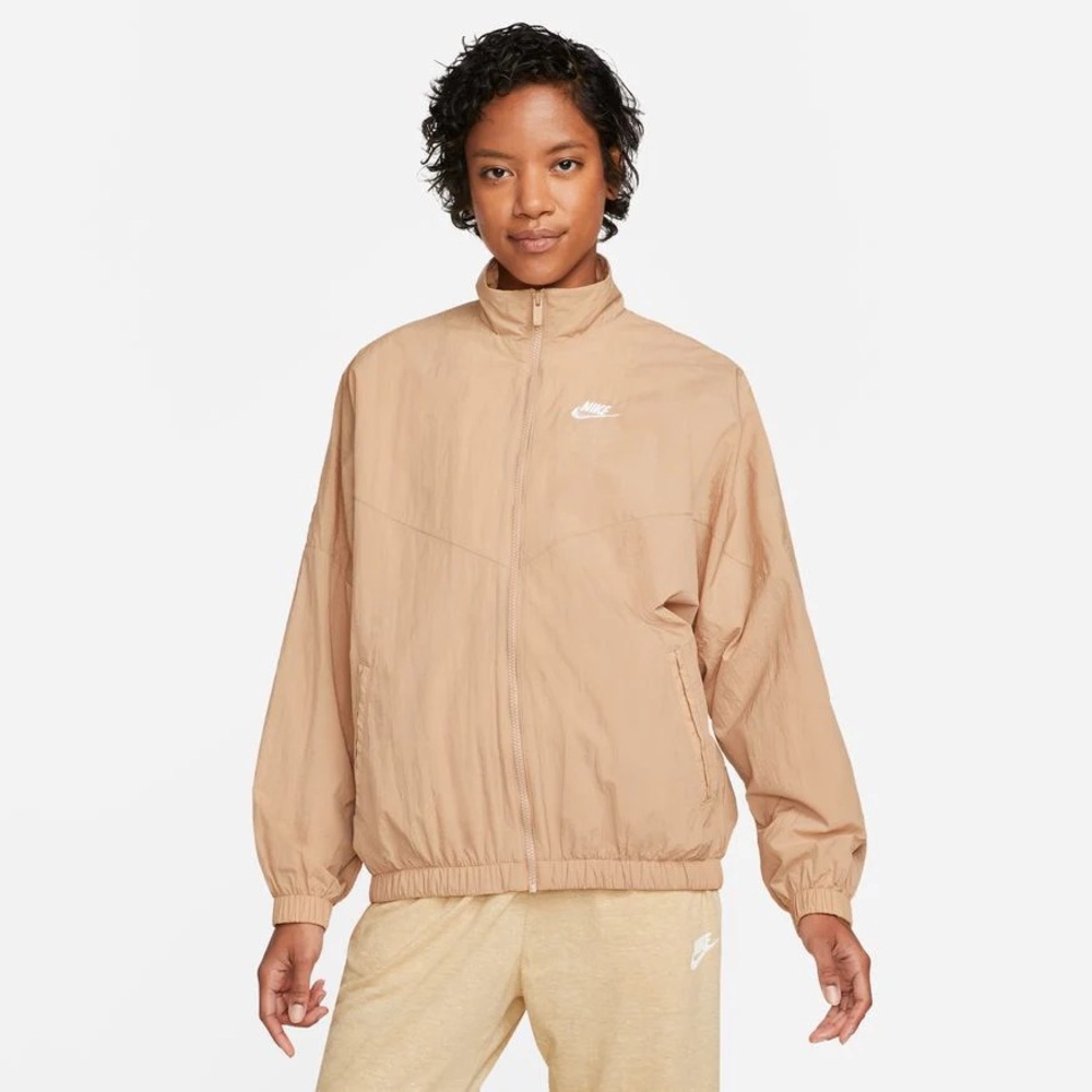 Nike Women's Windbreaker Tan Jacket Size Small